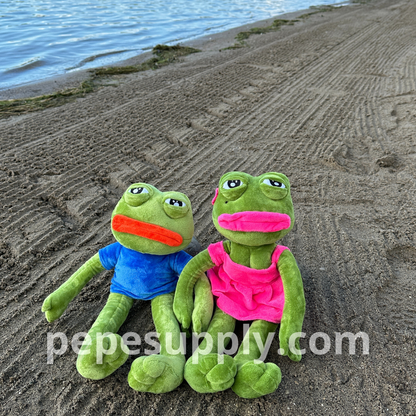 Female Pepe Plush - The Ultimate Sad Frog Toy Doll (17.7 Inch, Ultra Soft)